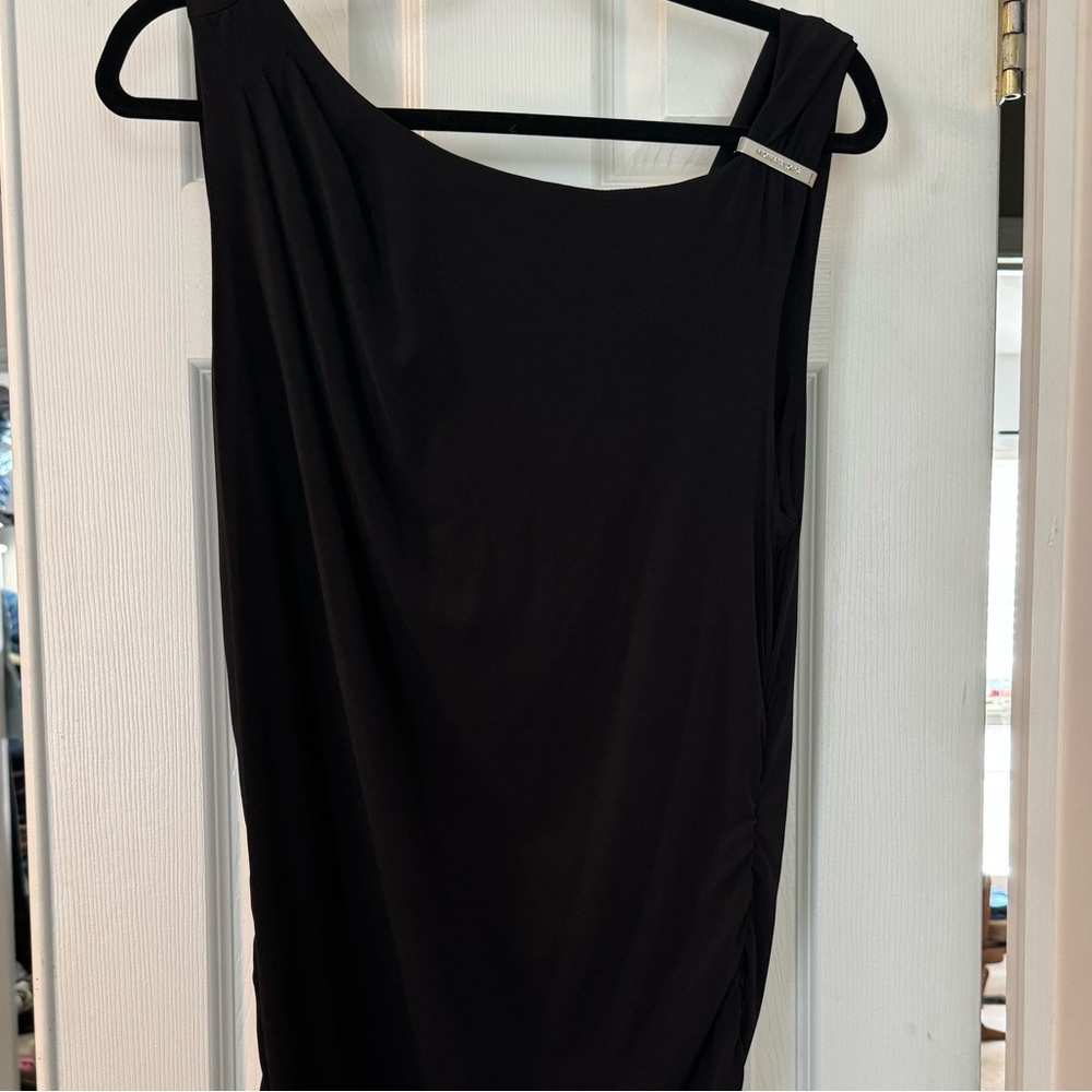 Michael Kors LBD with silver detail and side ruching